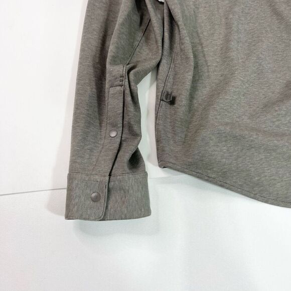 Lululemon Overshirt Mens Large Tan Heathered Rover Long Sleeve Soft Knit New - Picture 7 of 10